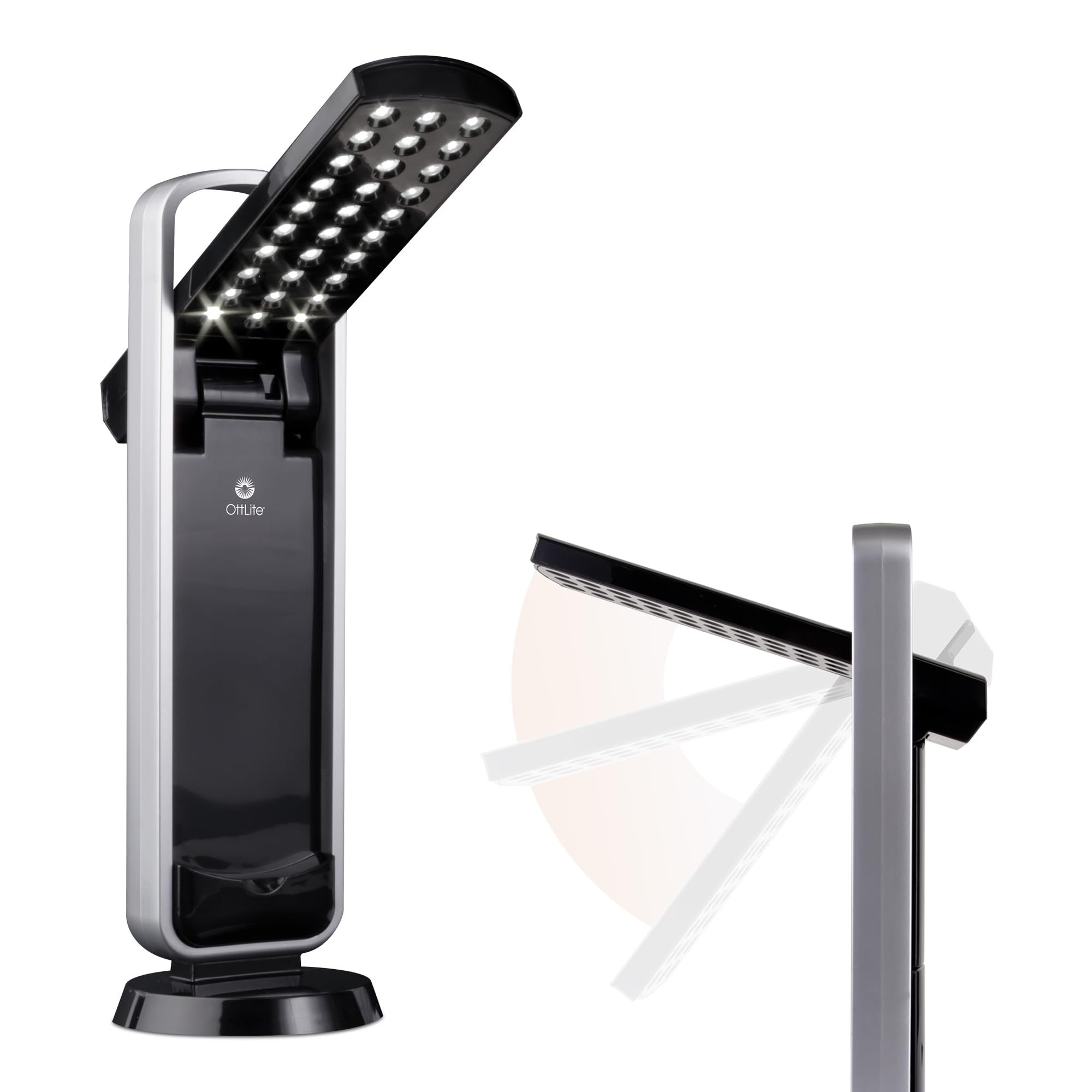 OttLite Portable LED Task Lamp, Black - Lightweight Design, Energy-Efficient, Automatic On/Off, Model 290G59