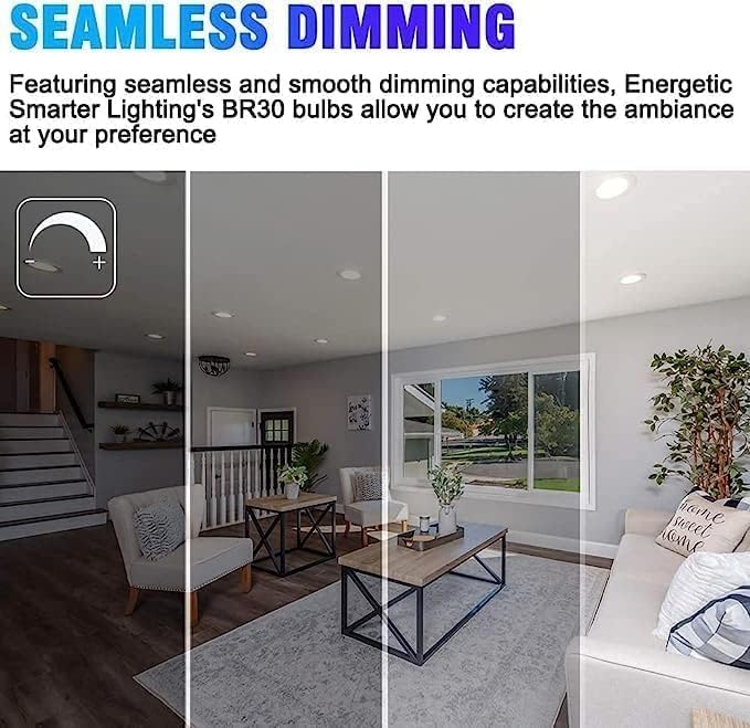 Energetic 20 Pack 65W Br30 Led Recessed Light Bulb, Dimmable, 650 Lumens, Soft White 2700K, E26 Base, Indoor Flood Light For 5/6