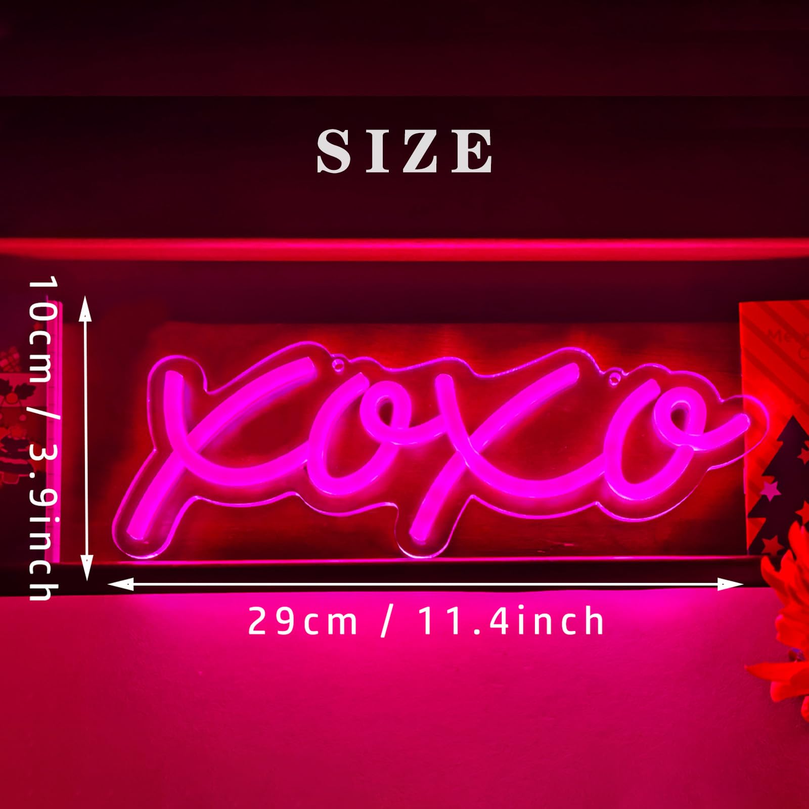 Ulalaza Neon Light Sign Led Xoxo Decorative Marquee, Usb Operated, Acrylic, Model Tt10233, Color Tt10233/Xoxo