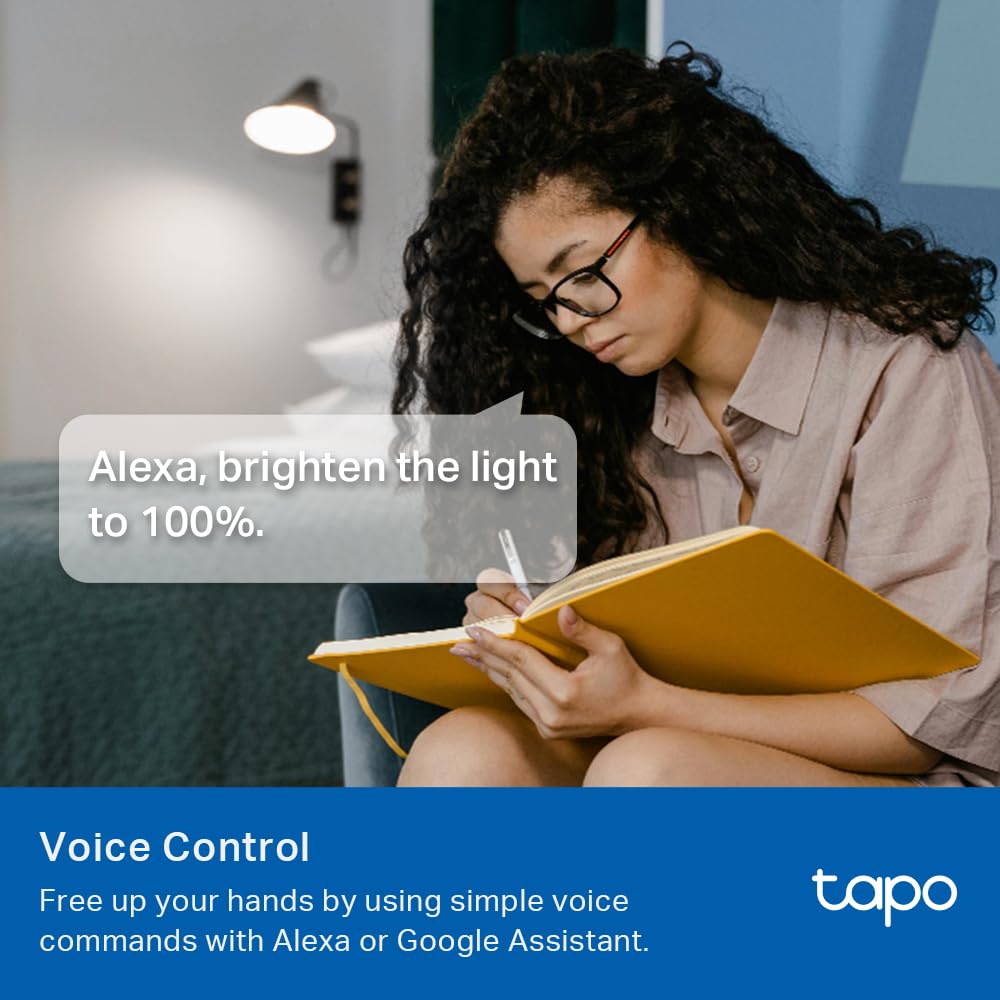 Tapo Smart Light Bulbs - Dimmable A60/E27, 800LM, 4000K Daylight, 4 Pack, WiFi, Compatible with Alexa & Google Home