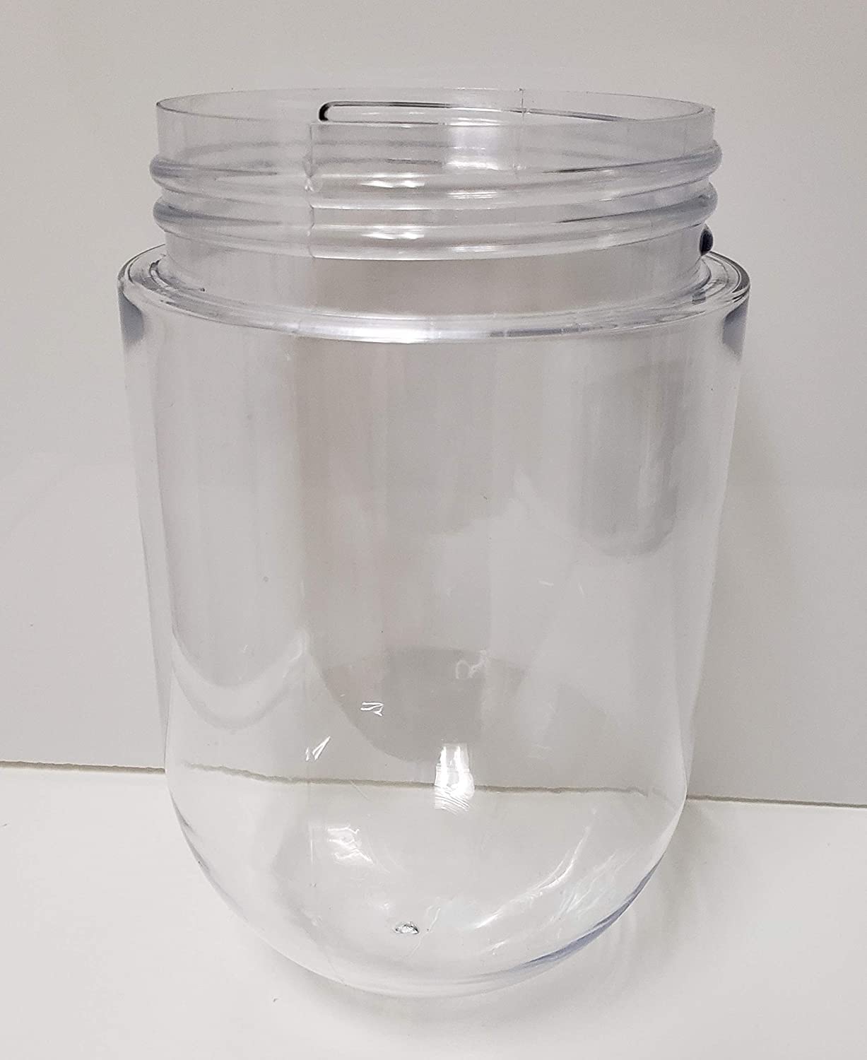 Kastlite Clear Domed Jelly Jar With Threaded Neck | 5'' Indoor/Outdoor Acrylic Downlight | 3.25'' Outside Diameter | Smooth Text