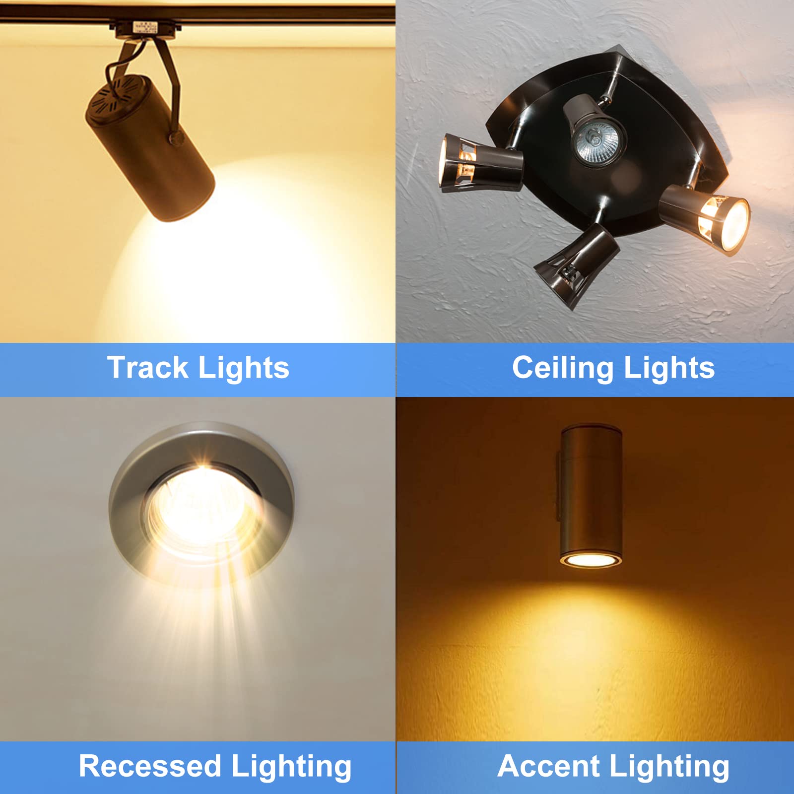 Etuolmp Mr16 Halogen Bulb 20W 12V, Durable 6 Packs High Output Halogen Light Bulbs 2 Pin Gu5.3 Base For Landscape Lights, Track
