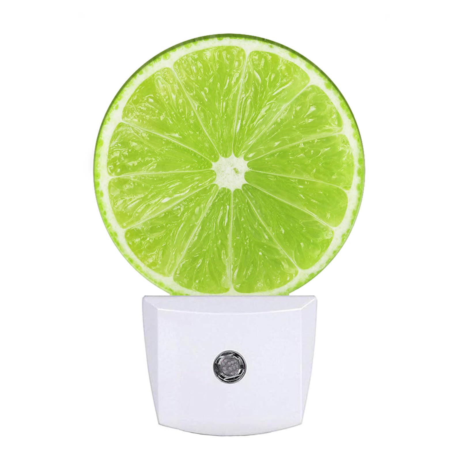 Uanvaha Lime Lemon Night Light Tropical Fruit Summer Juice Plug-in Night Lights with Dusk-to-Dawn Sensor Sleep Friendly LED Lamp