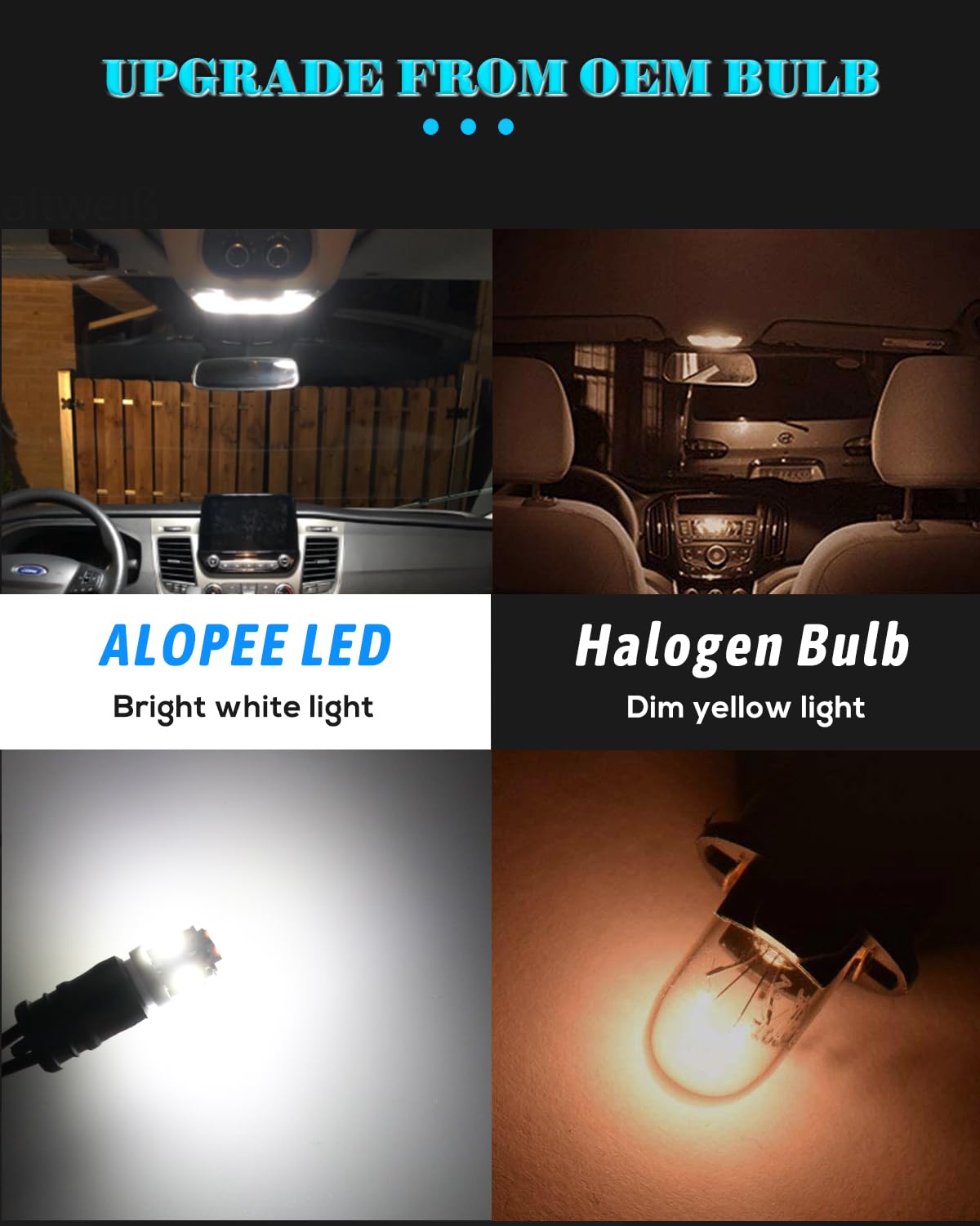 Alopee 30 Pack (6 Colors Mixing) 194 Led Bulb T10 Wedge Led Bulb 5Smd-5050 168 Led Bulb, 921 2825 Led Bulb W5W 158 501 Led Light