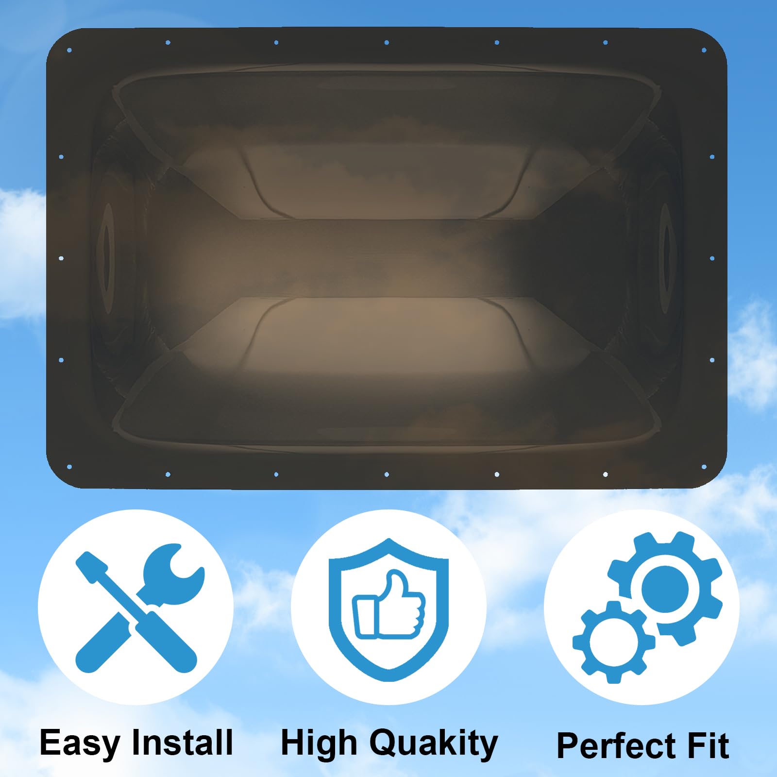 Xmk Rv Skylight Replacement Cover,18'' X 26'' Rv Skylight Outer Dome For Shower Camper Food Truck Motorhome Roof Fit 14'' X 22''