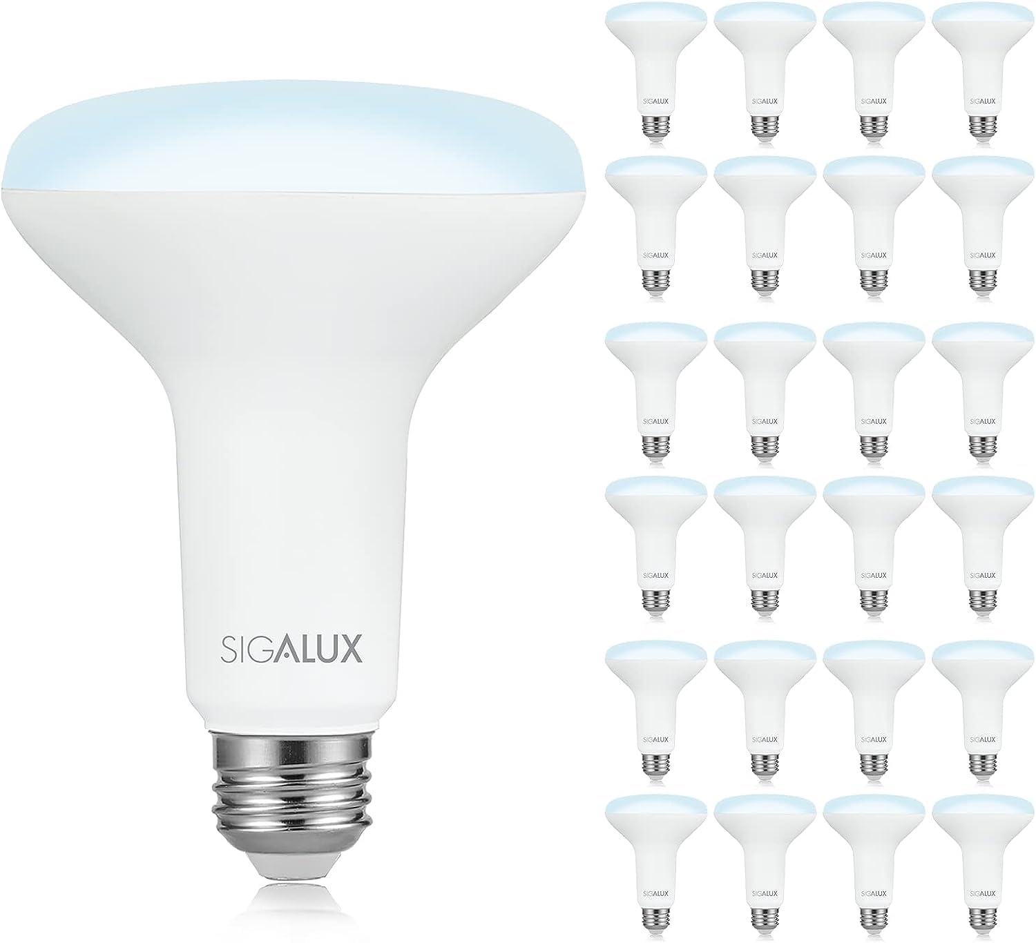 Sigalux LED Flood Lights Indoor, BR30 LED Bulb 65W Equivalent, Dimmable Recessed Light Bulbs 650LM 5000K Daylight Can Light Bulbs, E26 Base Bulged Light Bulbs UL Listed, 24 Pack