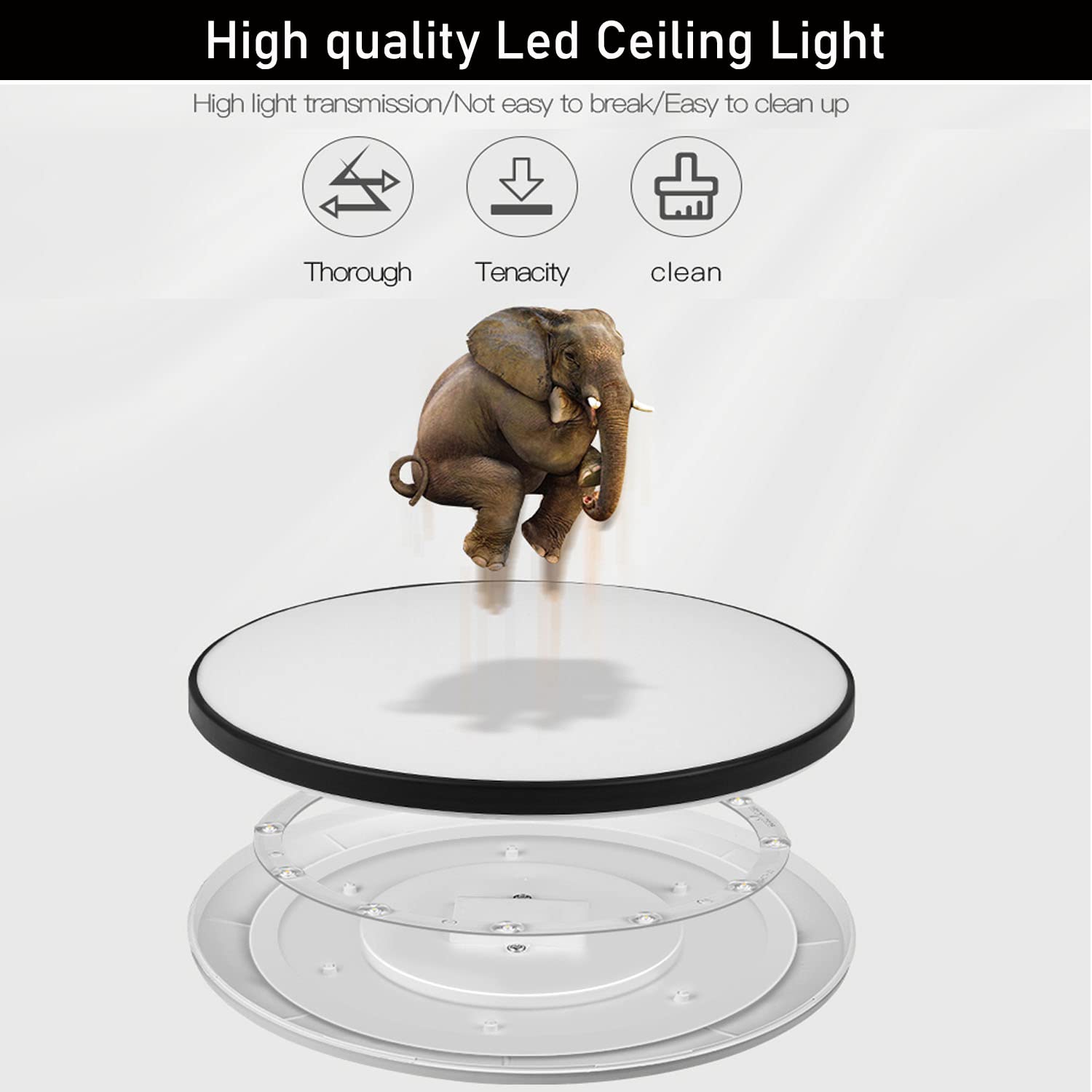 Lexier 4Pack 12 Inch 3200Lm Flush Mount Led Ceiling Lights,Black 28W Slim Ceiling Light Fixture Round Day White 6000K Thin Round Flat Ceiling Light 120V Surface Led Ceiling Light 300W Equivalent