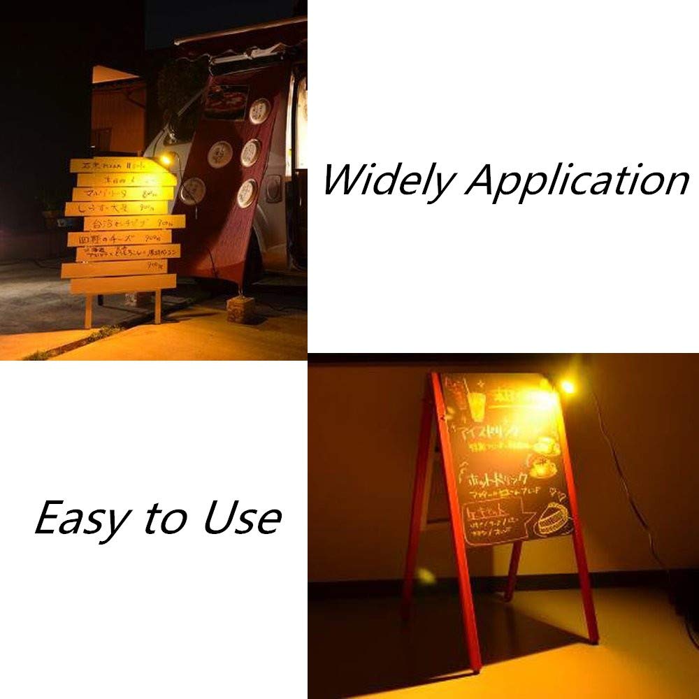 WeFoonLo Outdoor 5W LED Clip-on Light, Water Resistant, Adjustable Desk Stand, Warm White