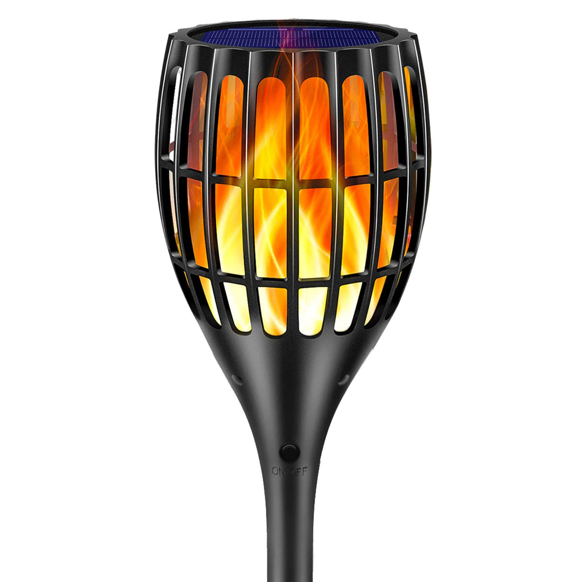Ollivage Solar Torch Lights, Waterproof Flickering Flames Torches Lights 43 Outdoor Solar Spotlights Landscape Decoration Lighti