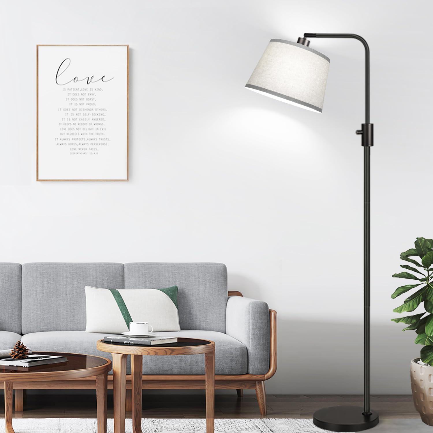 ?Upgraded? Dimmable Floor Lamp, 1000 Lumens Led Edison Bulb Included, Arc Floor Lamps For Living Room Modern Standing Lamp With