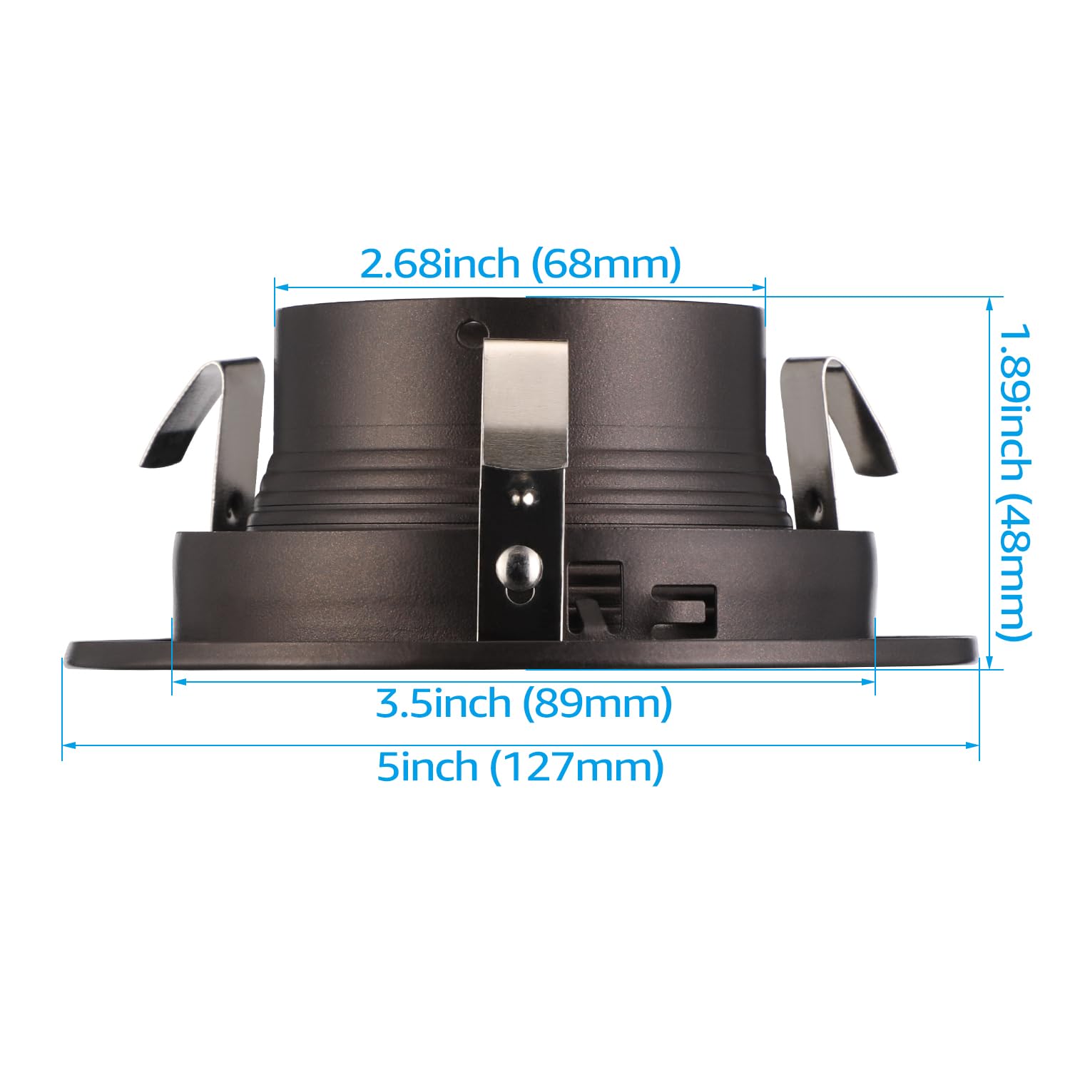 Torchstar 12-Pack 4 Inch Rosewood Decor Recessed Can Light Trim, Metal Step Baffle Trim, Fit Halo/Juno Remodel Recessed Housing, 4 Inch Light Trim For Par16, Par20, Br20, Oil Rubbed Bronze