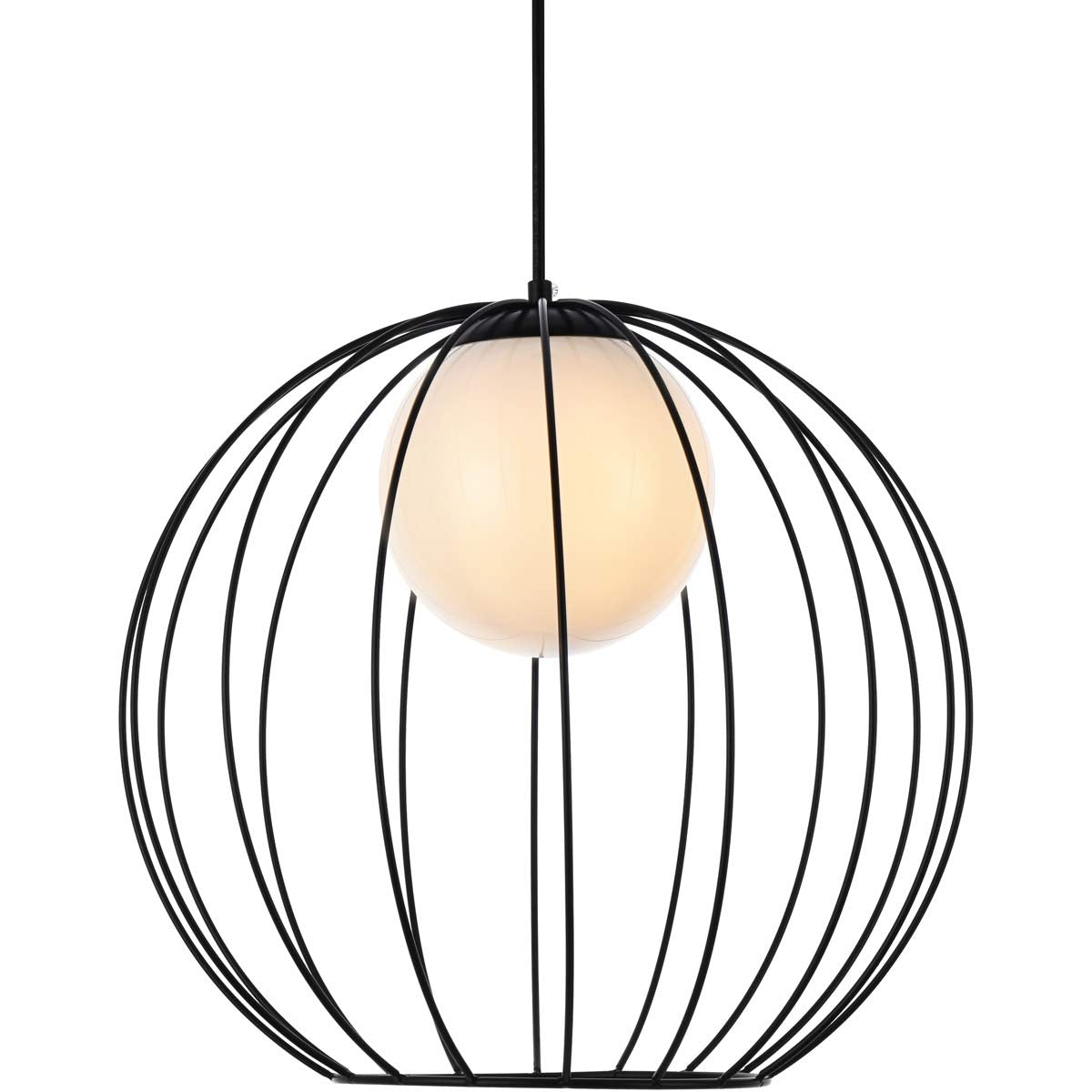 Living District Indoor Modern Home Decorative Bright Ceiling Wetzel 1 Light Black Pendant