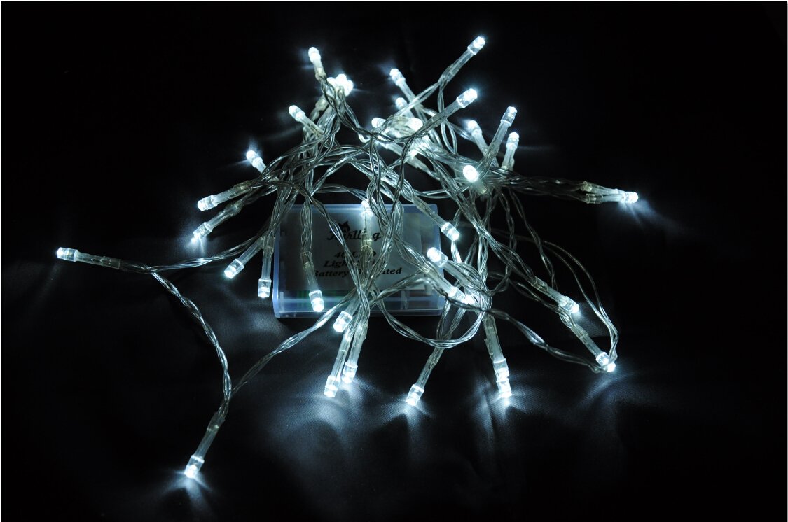 Karlling Battery Operated White 40 LED Fairy Light String Wedding Party Xmas Christmas Decorations(White,20 Pack)