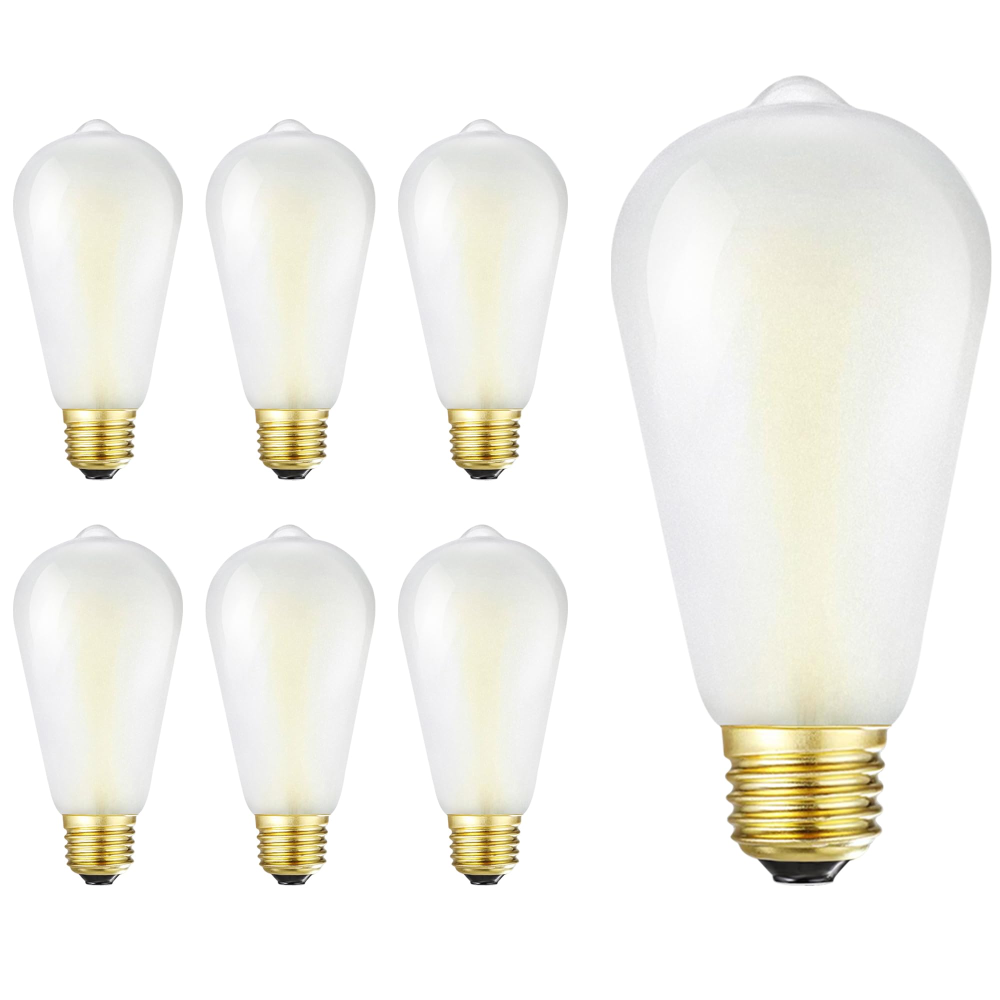 Homosum E26 Frosted Led Edison Bulbs, 4W, Equivalent 40W, Soft White 3000K,400Lm,Ac120V,Dimmable St58 Frosted Vintage Bulbs With