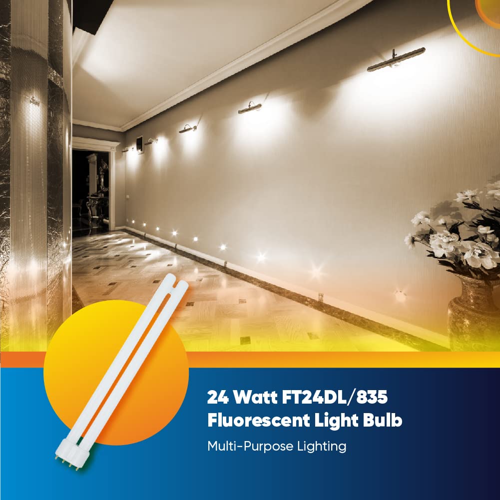 Technical Precision 24W Twin Tube T5 Bulb PL Lamp 4-Pin 2G11 3500K Neutral White 1 Count