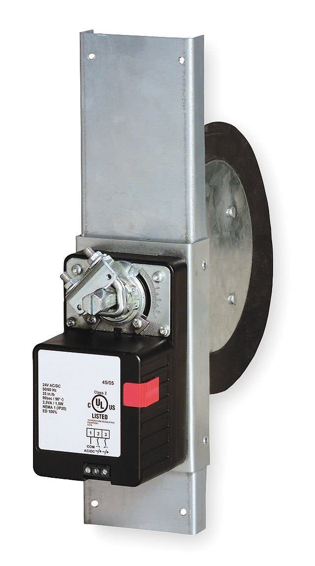 Honeywell Round Motorized Damper, Retrofit, 5 in Diameter, Model RRD5, Copper Material