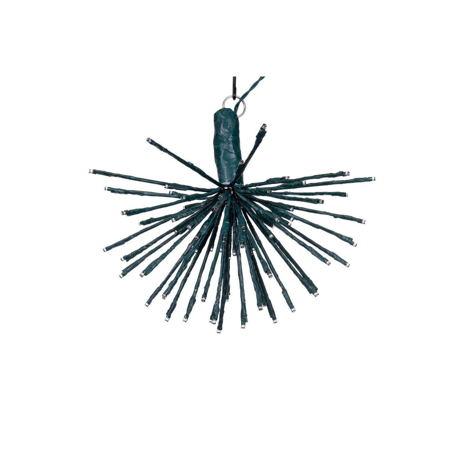 Vickerman 80Lt x 16&quot; Green Starburst Pure White 5mm Twinkle LED Lights.