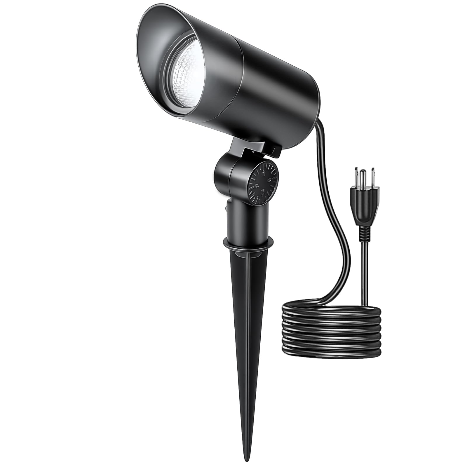 HIBOITEC 1 Pack 30W Outdoor LED Spotlight 120V 3000LM 5000K Spot Lights Waterproof Landscape Lighting for Flag Pole Tree Statue,