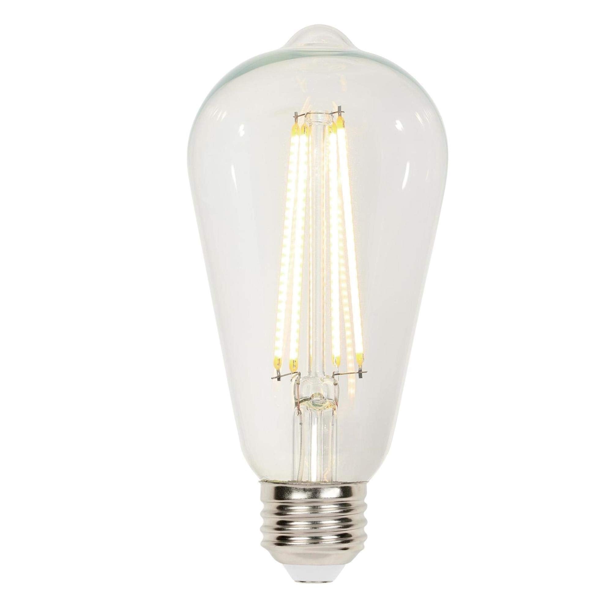 Westinghouse ST20 Dimmable LED Light Bulb, 6.5W (60W Equivalent), Clear Glass, Medium Base, 6-Pack