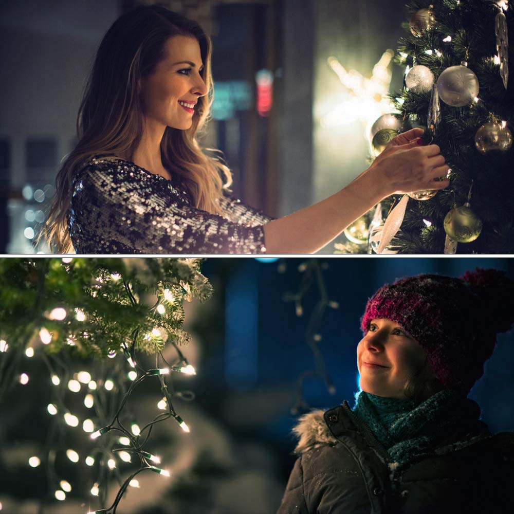 Green Convenience Christmas Lights 33Ft 100 Led Battery String Lights With Timer Memory Function Usb Or Battery Powered Waterpro