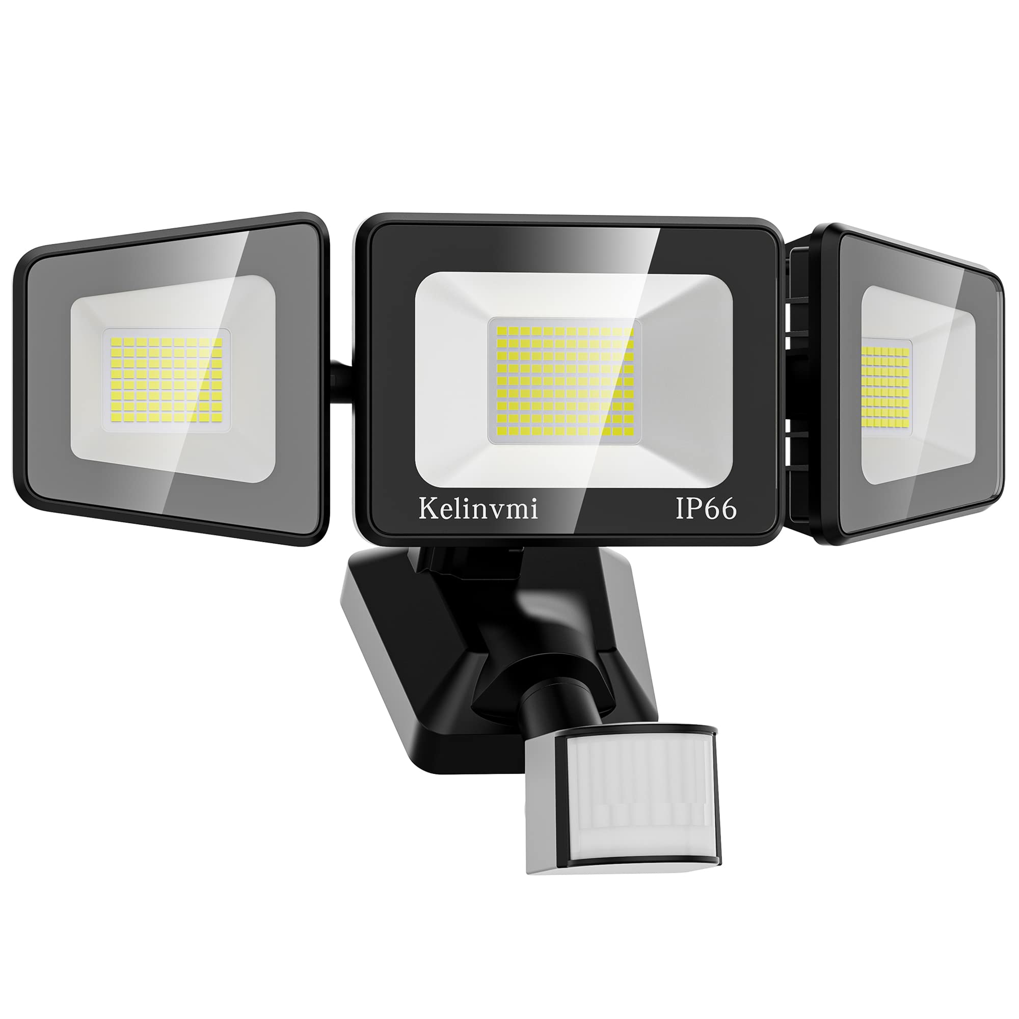 kelinvmi 120W LED Flood Lights Outdoor with Motion Sensor, 12000LM 4500K Daylight, IP66 Waterproof Dusk to Dawn Outdoor Security