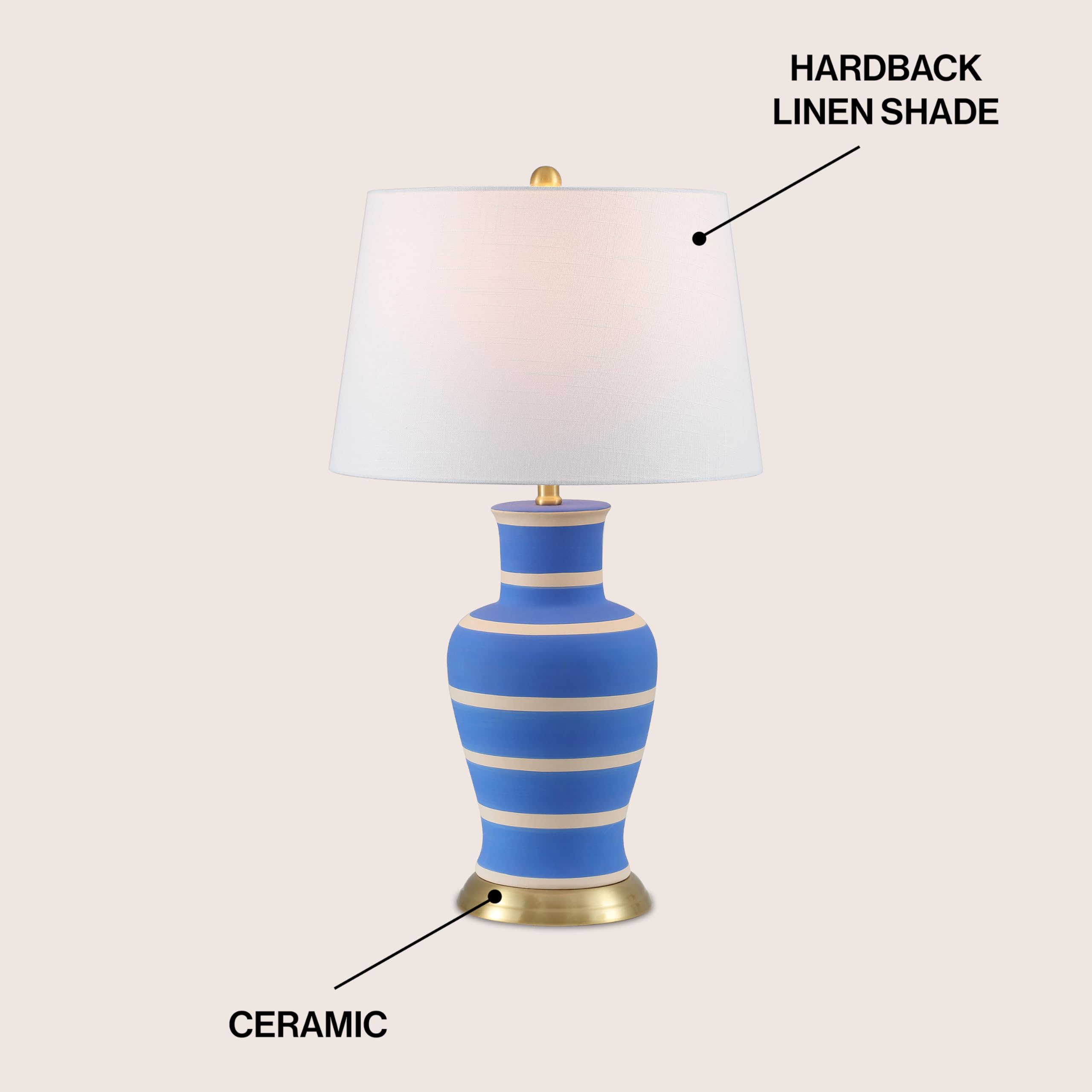 Jonathan Y Jyl4026L Julian 29'' Traditional Classic Ceramic Urn Led Table Lamp For Bedroom, Living Room, Office, College, Book C