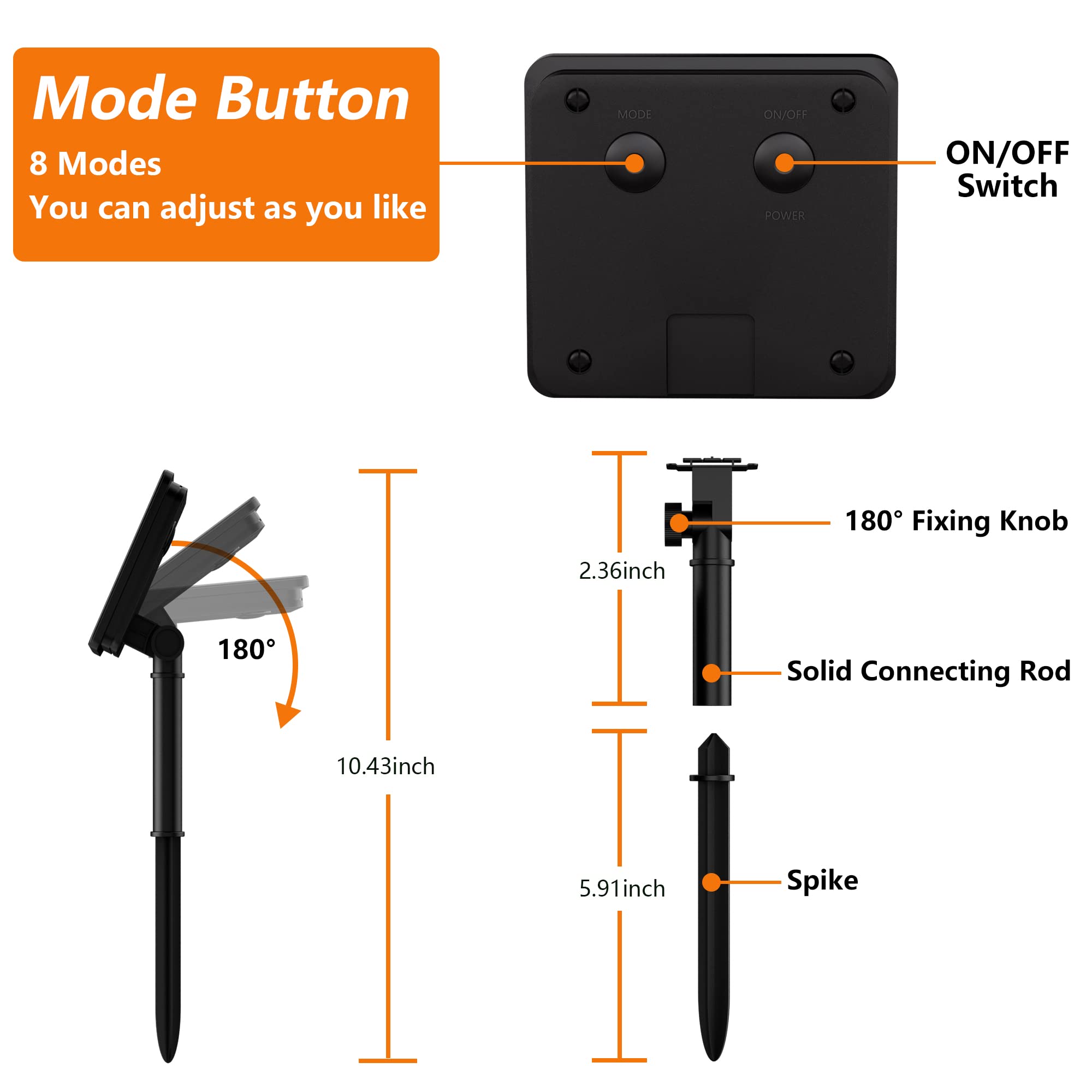 2-Pack 200 Led Solar String Lights For Outside,Solar Fairy Lights For Outside Waterproof,Solar String Lights Outdoor With 8 Mode