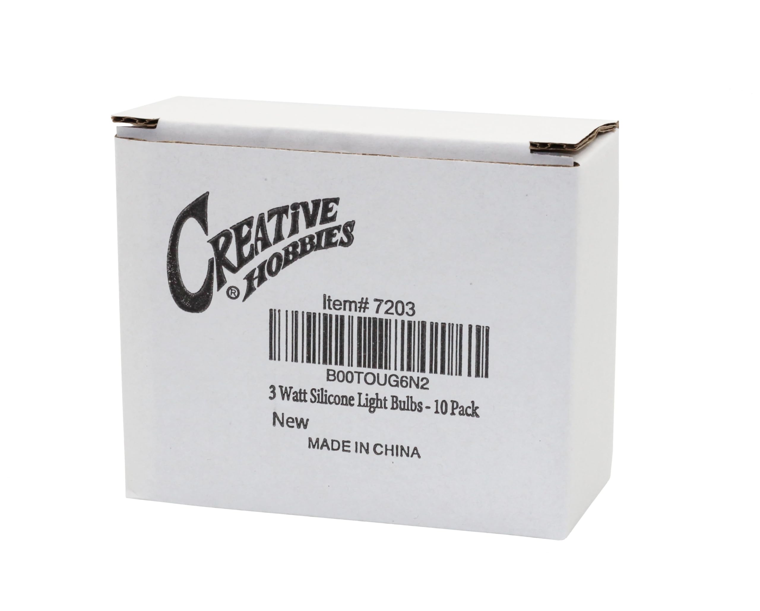 Creative Hobbies® Mini Country Style Candle Light Bulbs - 3W, Pack of 10, White Silicone