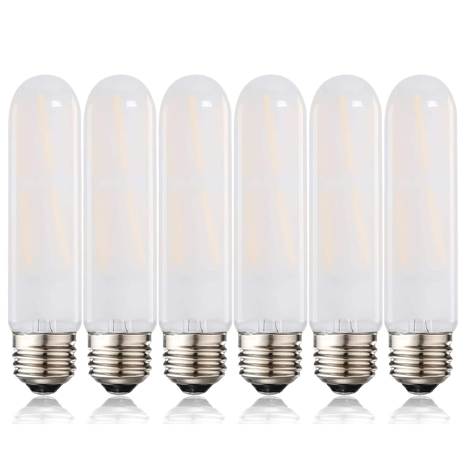 Leools Dimmable Edison Bulb 8W 4000K Daylight 800LM Glass 6 Pack