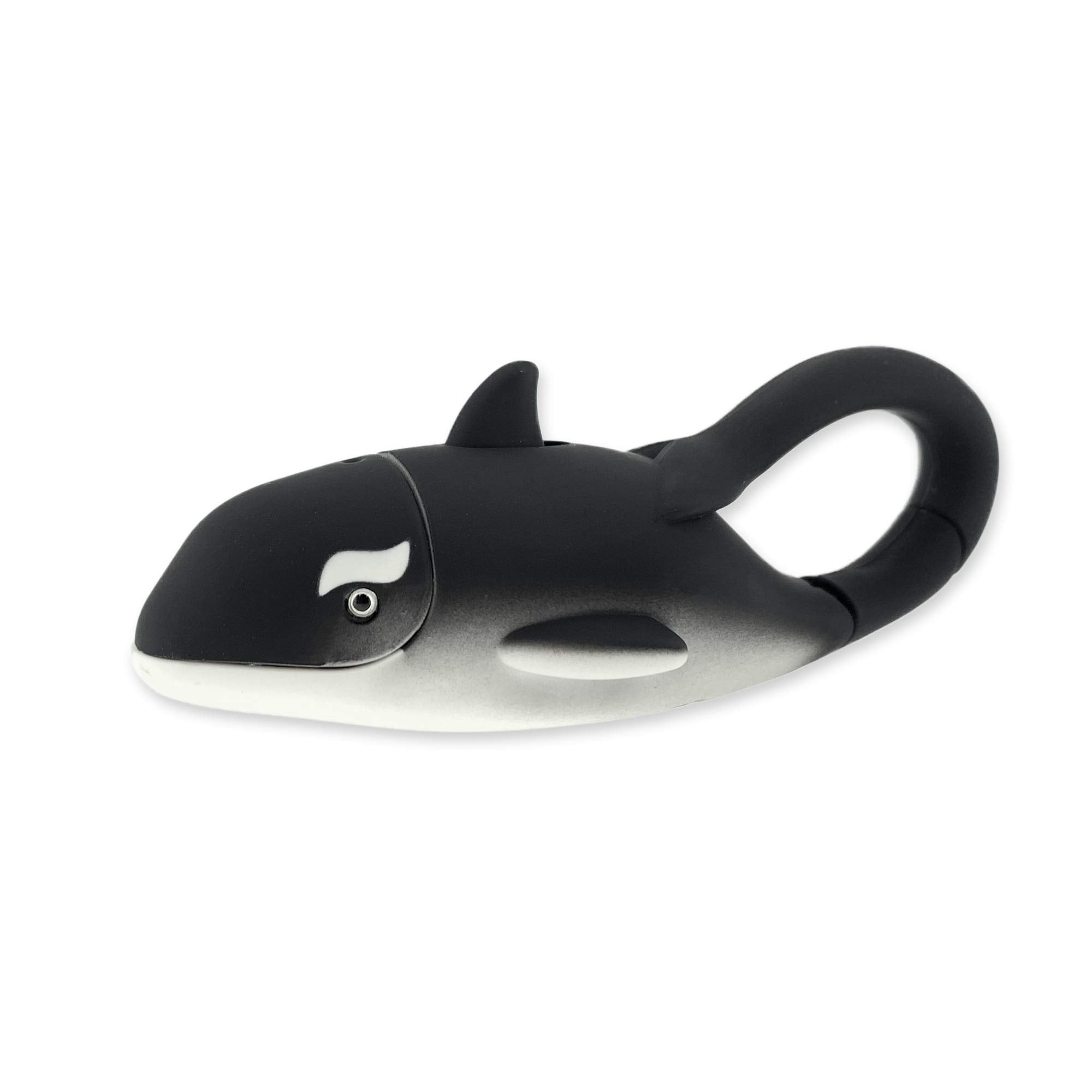 Sun Company Big Discoveries Orca Animal Carabiner Flashlight Keychain For Kids & Adults