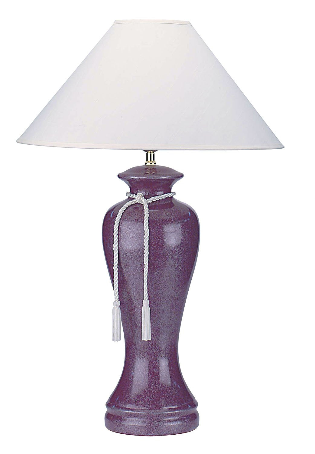 Ore International 6200Bg 35-Inch 150-Watt Ceramic Table Lamp With Linen Shade, Burgundy