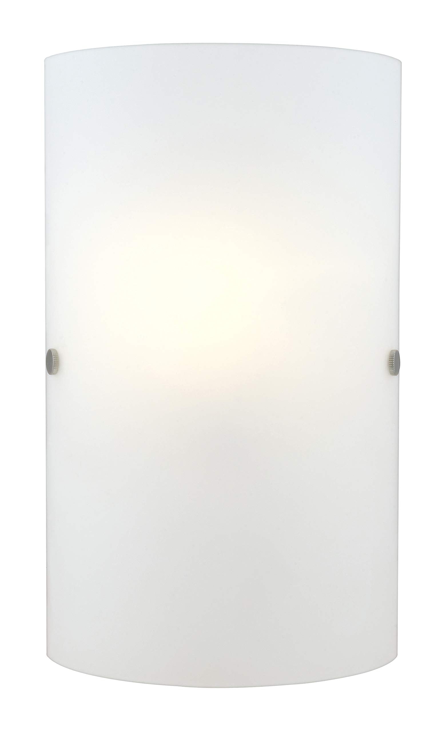 EGLO Troy 1-Light Wall Sconce Bathroom Modern Dimmable LED Mirror Vanity Light Fixture, Milk Clear
