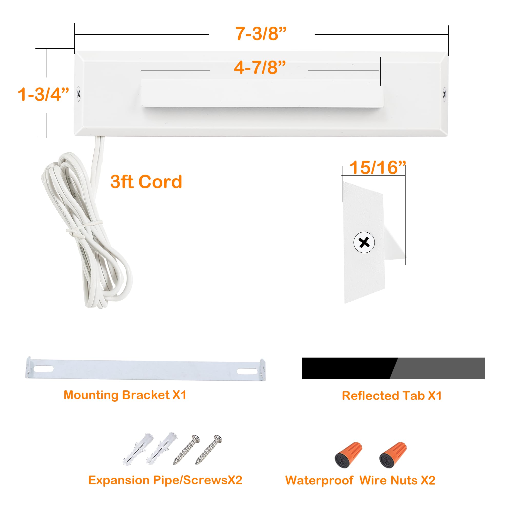 CLOUDY BAY Low Voltage LED Step Lights [6 Pack], 2.5W, Outdoor Accent Lighting, White, Aluminum, Wet Location