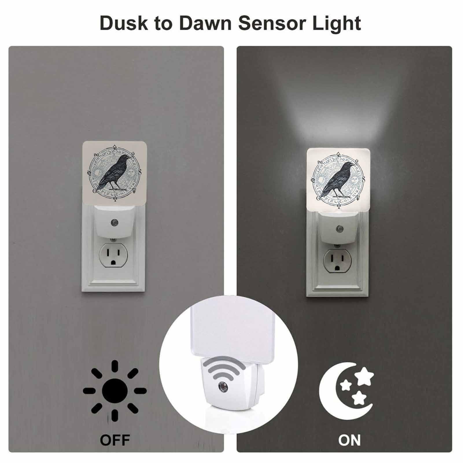 Chrobak LED Night Light Raven Octagonal Star with Dusk to Dawn Sensor, Energy Efficient, Model WML-Night-Light-231023-112