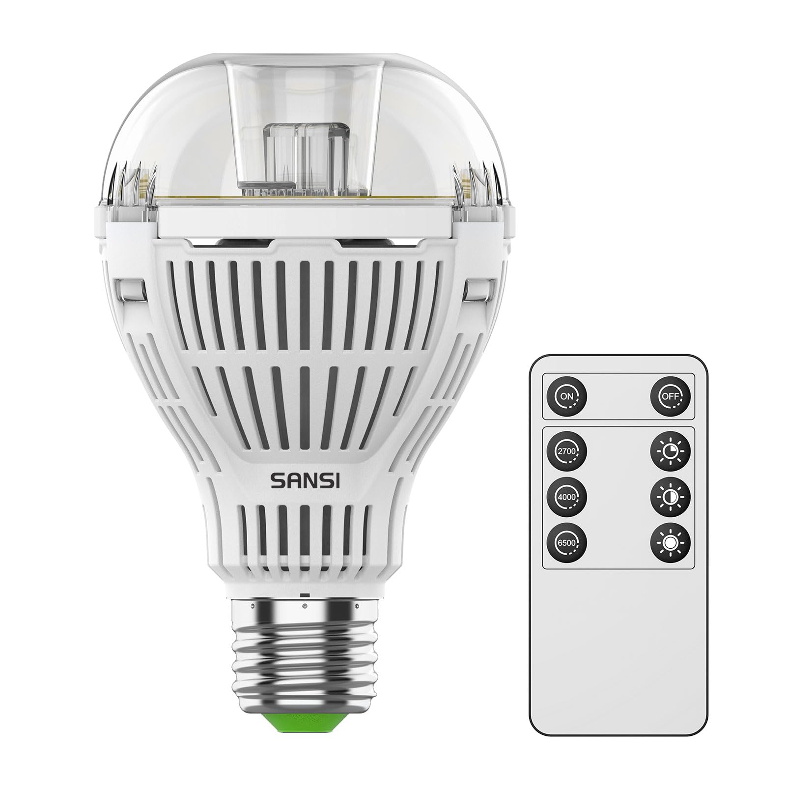 Sansi Smart Led Light Bulb, 2200Lm Voice Remote Control 2700K 4000K 6500K Dimmable A21 18W Light Bulb, 150W Equivalent E26 Base 