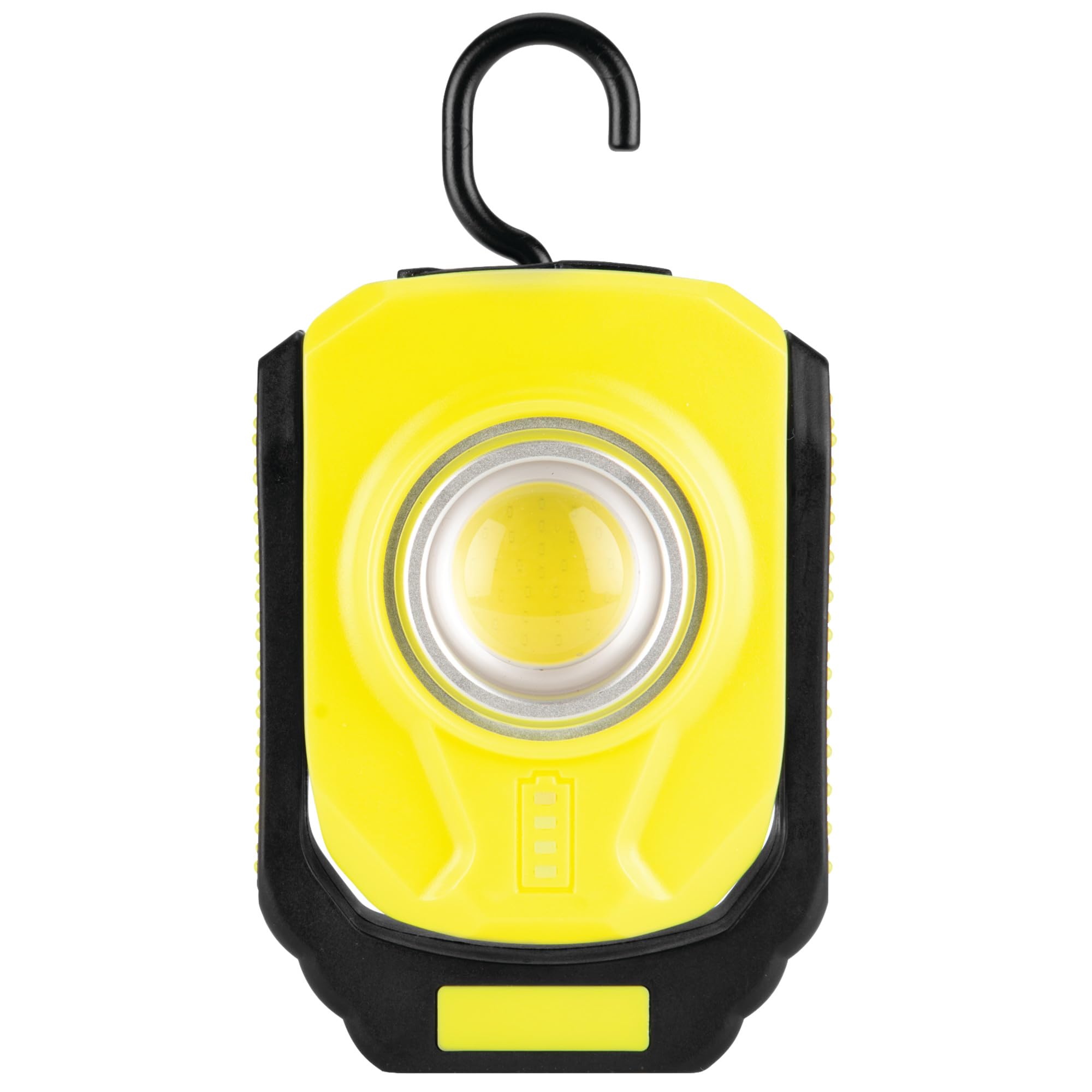 Performance Tool 431 Rechargeable Work Light, 1000 Lumen COB, Lime Yellow, Magnetic Flexible Hand and Hook