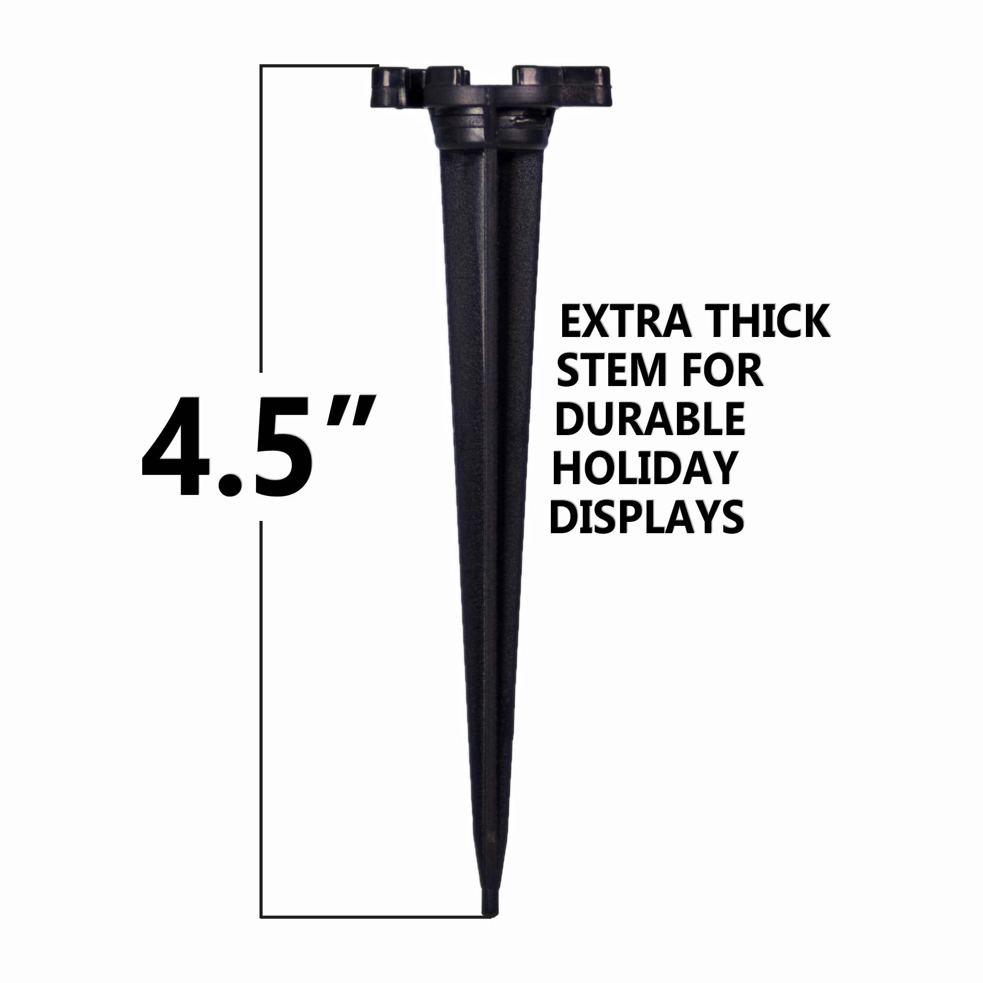 HLO Lighting Christmas Light Stakes | 5-Inch Universal Outdoor Stakes | Break-Resistant | Pack of 100 | Neutral Color