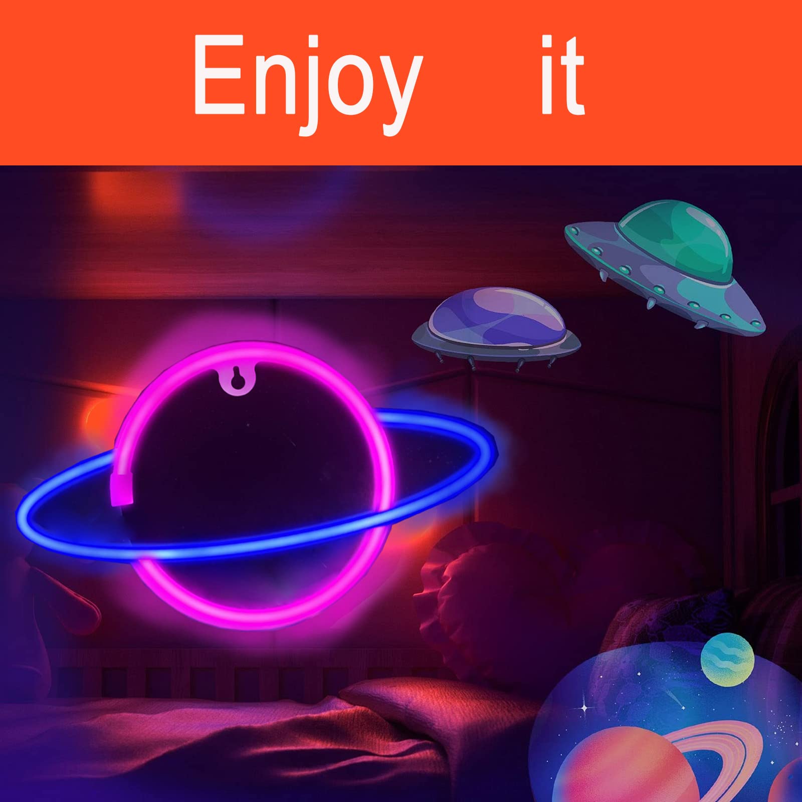 YouOKLight Neon Cloud Sign LED Wall Light, Battery/USB Powered, Pink, Model YK2333-2336-US, Ideal for Bedroom, Kids Room, Party Decor
