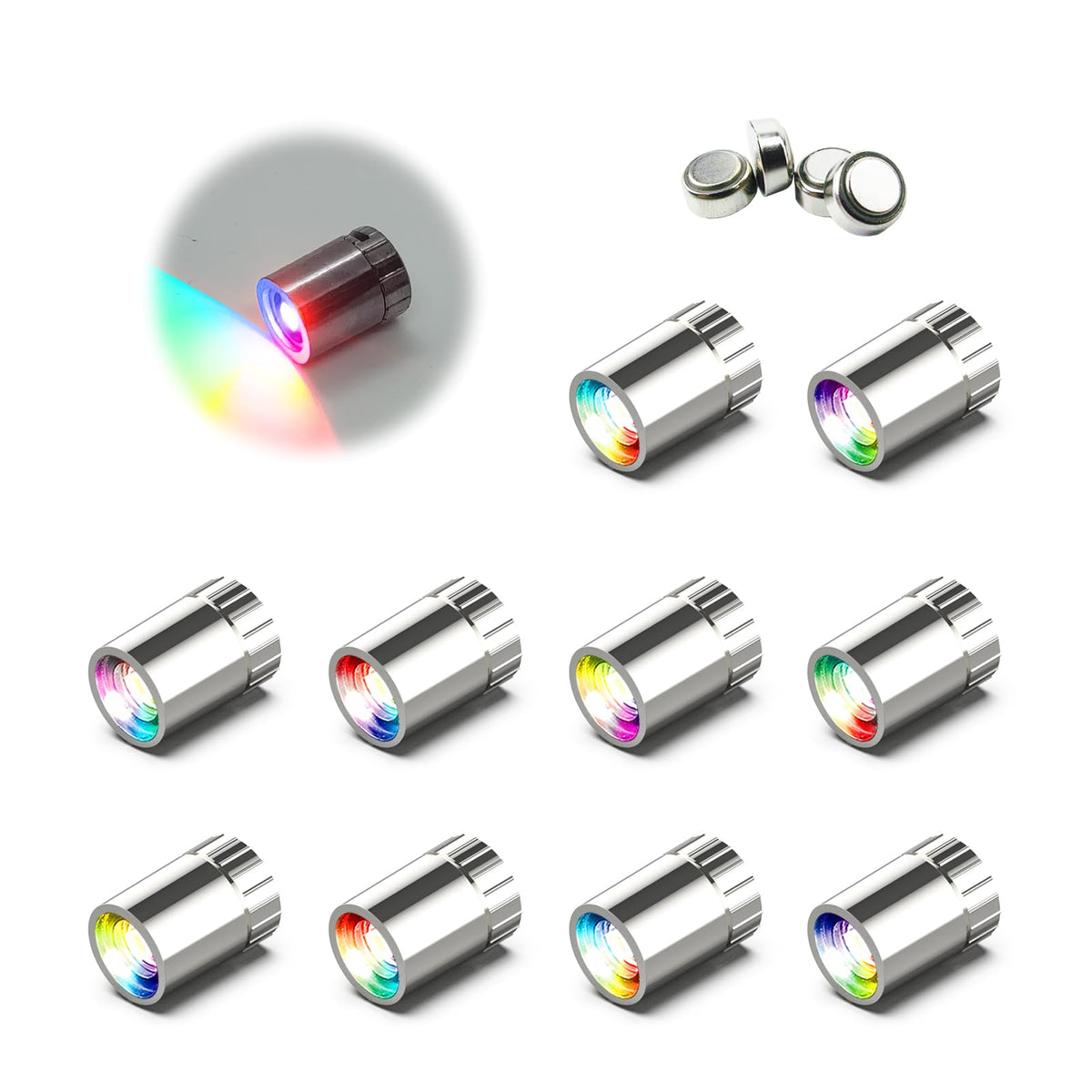 10 Pack Small Spotlight Battery Operated Led Lights, Warm White Led Wireless Miniature Spot Light For Artwork Painting,Jewelry S