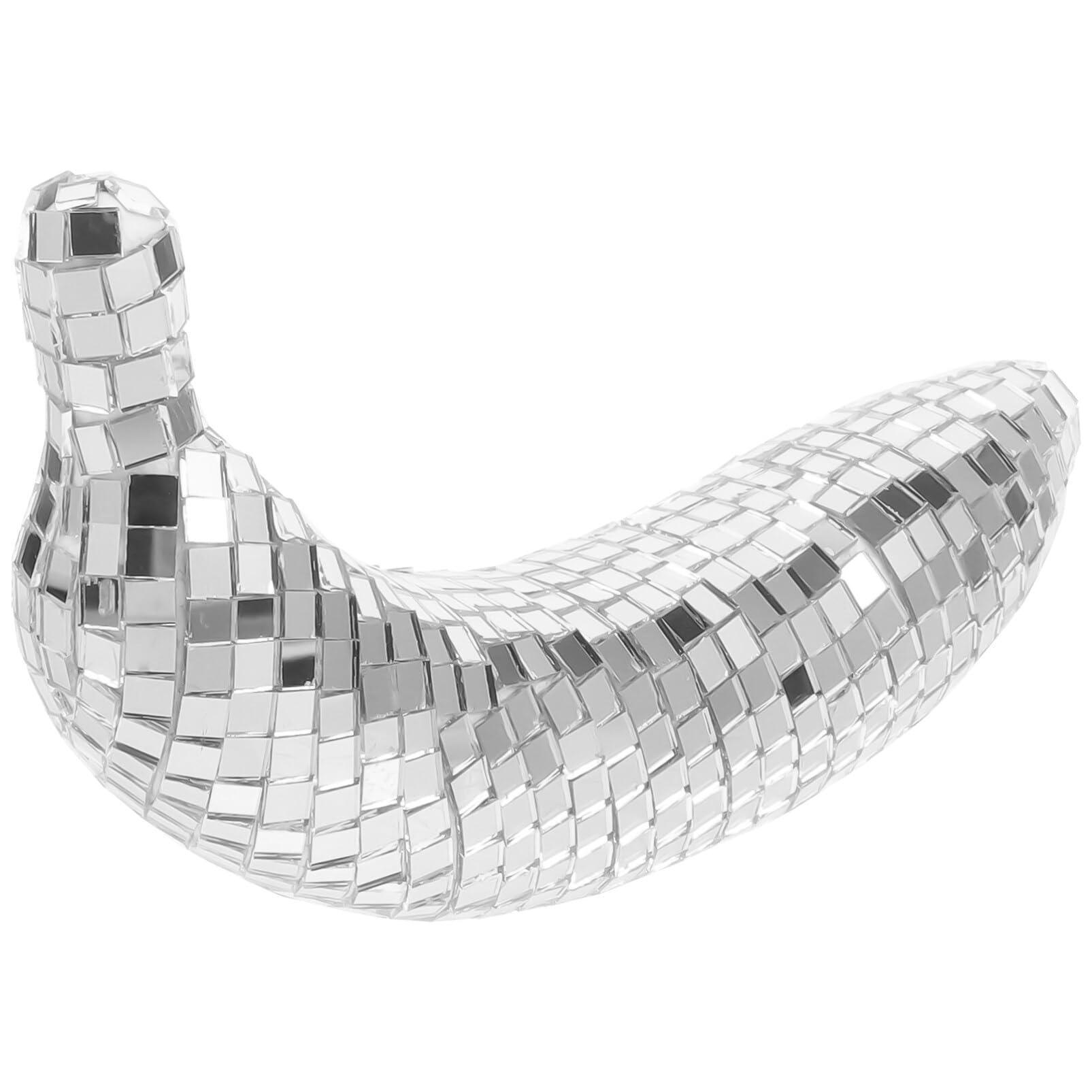 Garneck Disco Style Banana Ornament Reflective Fruit Decor Retro Party Decoration