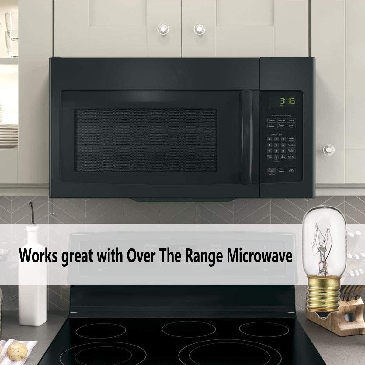 Snnalosses 40 Watt Appliance Light Bulb,High Temp Resistance Microwave Oven Bulb, E17 Indicator Intermediate Base T8 Tubular Lig