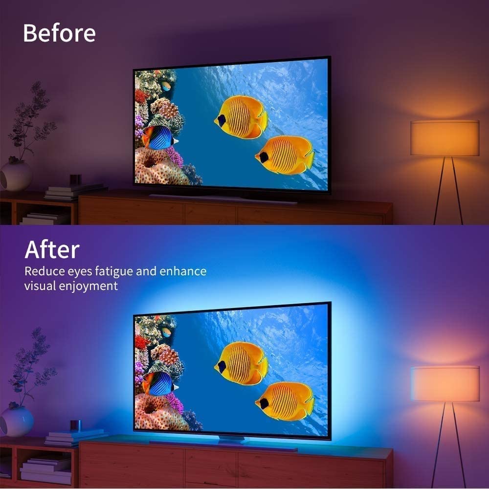Nexlux LED Light Strip for 60-70 Inch TV, RGB Color, APP Controlled, Easy Installation, Backlight for Gaming