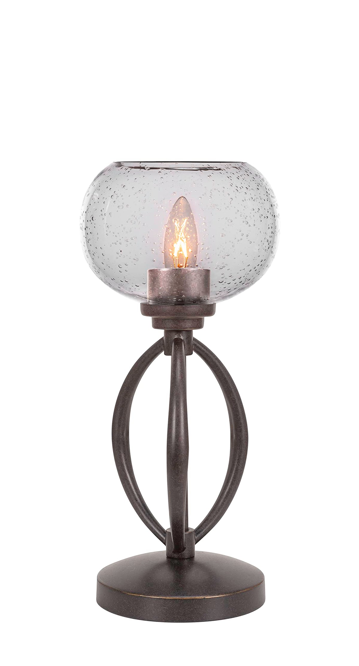 Toltec Lighting Marquise 1 Light Table Lamp in Dark Granite (2410-DG-202)
