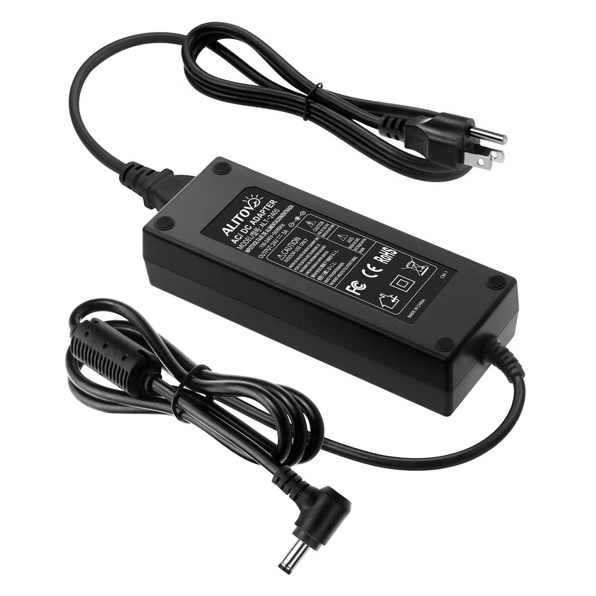 Alitove Ac 100-240V To Dc 24V 5A Power Supply Adapter Converter With 5.5 X 2.1Mm 2.5Mm Dc Output Jack For 5050 3528 Led Strip Mo
