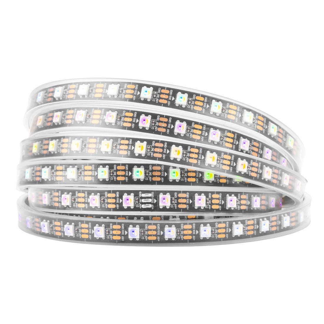 BTF-LIGHTING RGBW RGB+Warm White SK6812 (Similar WS2812B) 4 Colors in 1 LED Strip Individually Addressable 16.4ft 60Pixel/m 300L