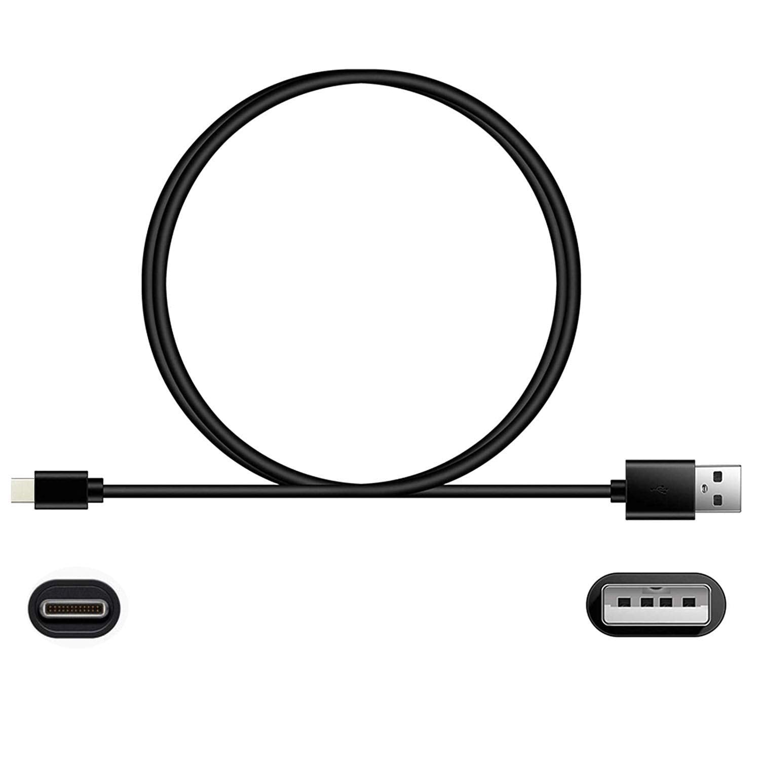 Gzzscortd LED Neck Light USB C Charging Cable, 5ft Black Plastic Compatible with Glocusent Reading Light & Makeup Mirror