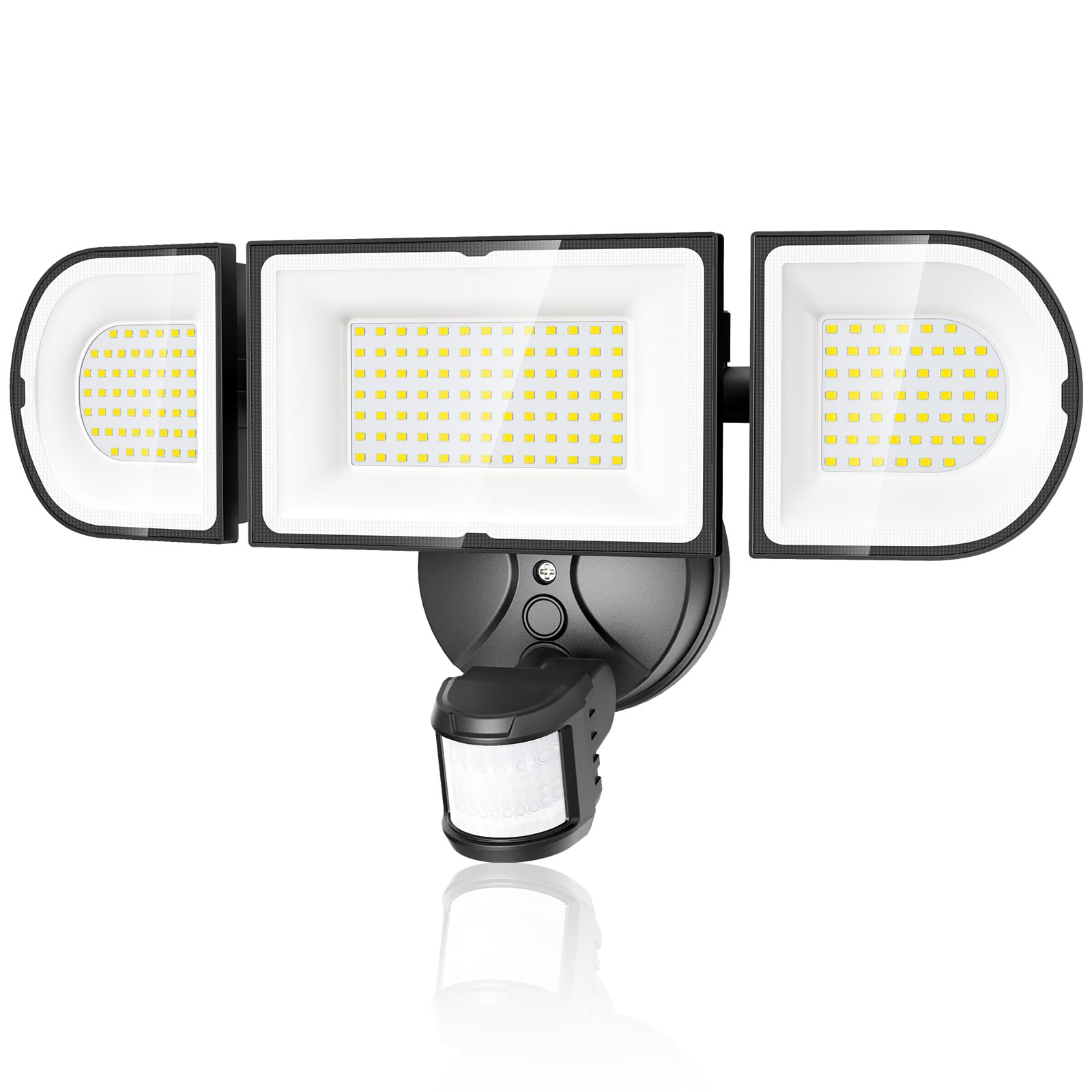 Olafus 180W Motion Sensor LED Flood Lights, 18000lm, 6500K Daylight, IP65 Waterproof, Black, Model 3-LBG150D