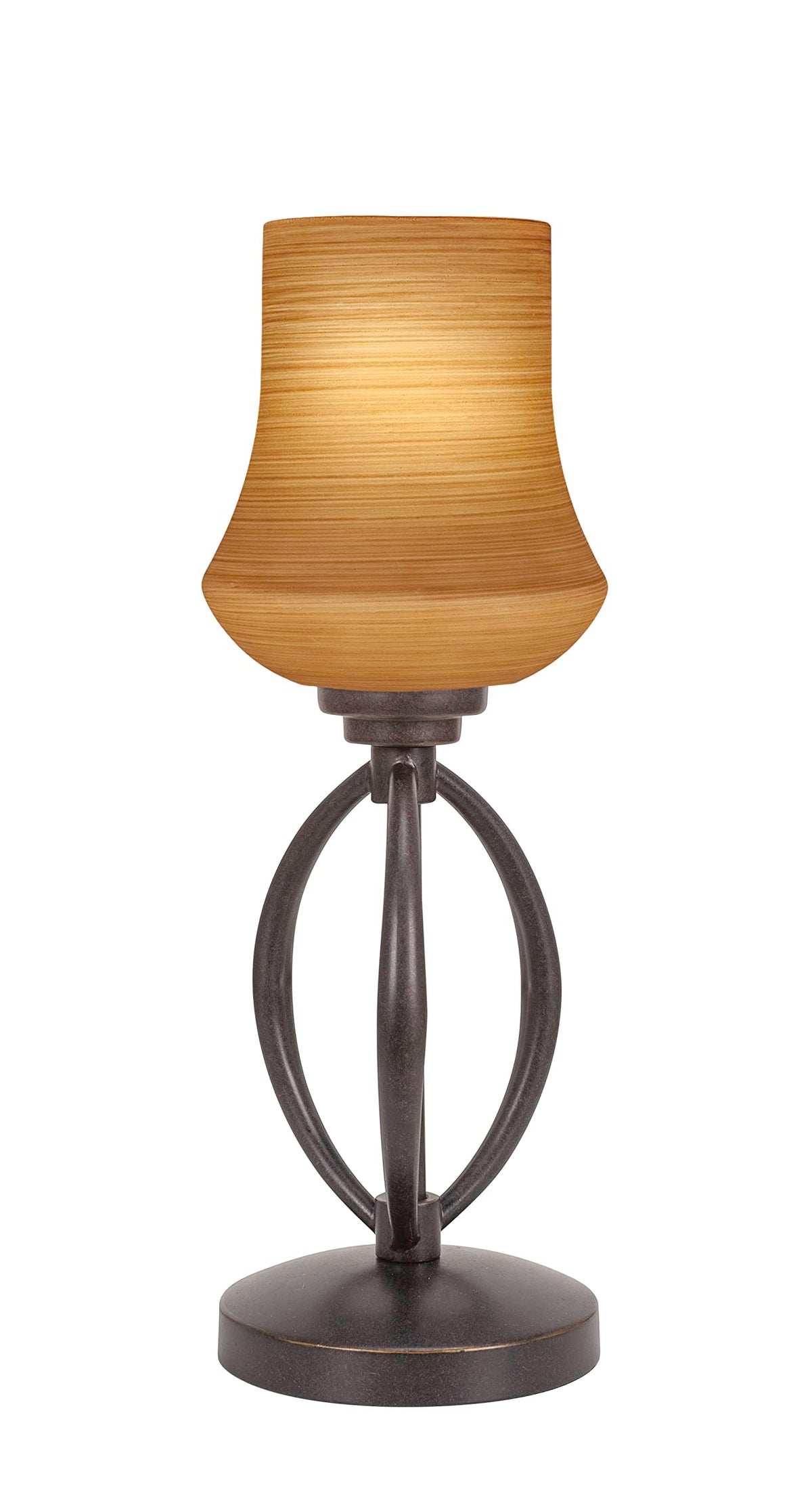 Toltec Lighting Marquise 1 Light Table Lamp in Dark Granite (2410-DG-680)