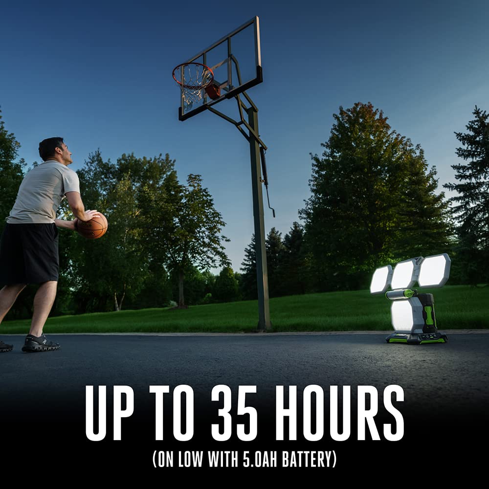 Ego Lt1000 56-Volt Lithium-Ion Cordless Portable Area Light With Opaque Diffuser, 5 Brightness Settings, Up To 10,000 Lumens, Ba