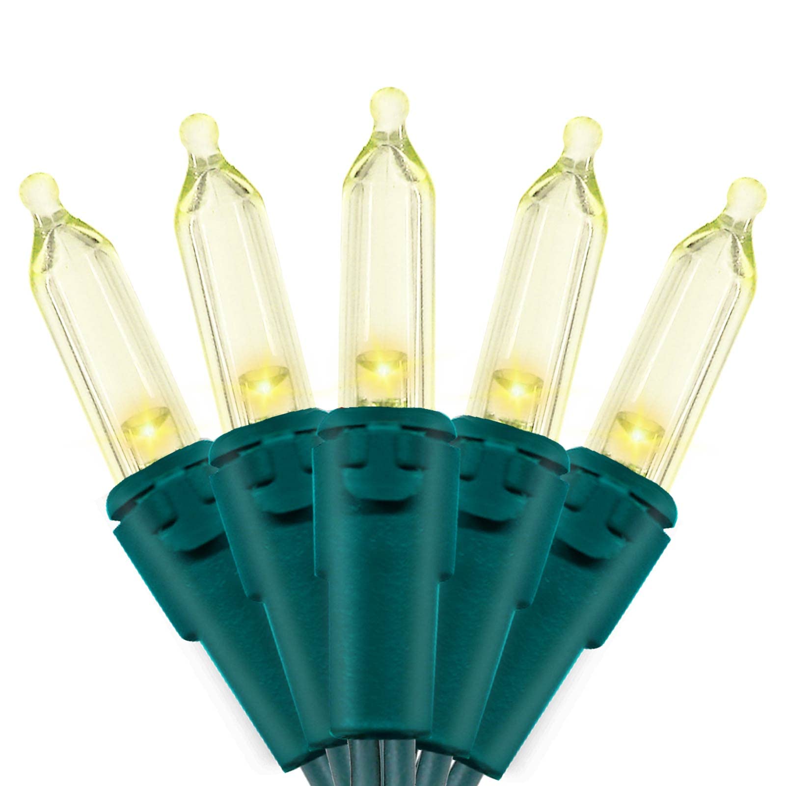 Multi-Sparking Warm White Christmas Lights (11 Feet, 35 Count) - Led Christmas Tree Lights Green Wire, Mini String Lights For Indoor And Outdoor Christmas Decorations